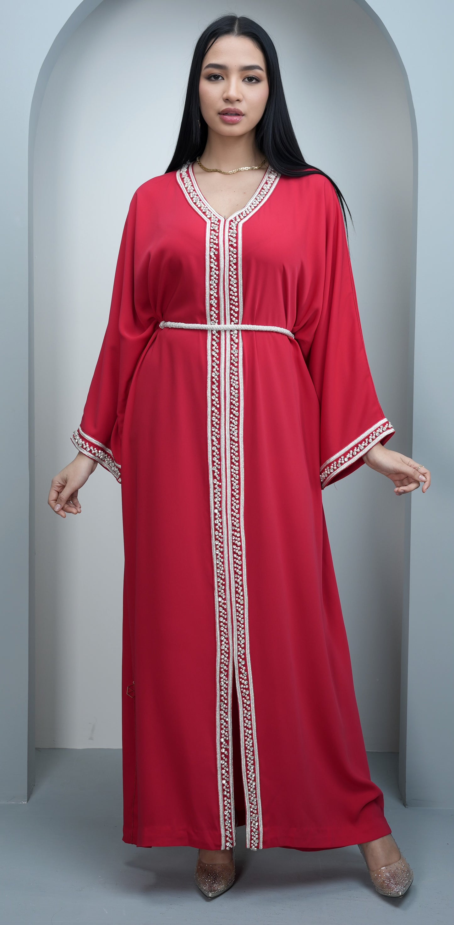 Red Pearl Kaftan