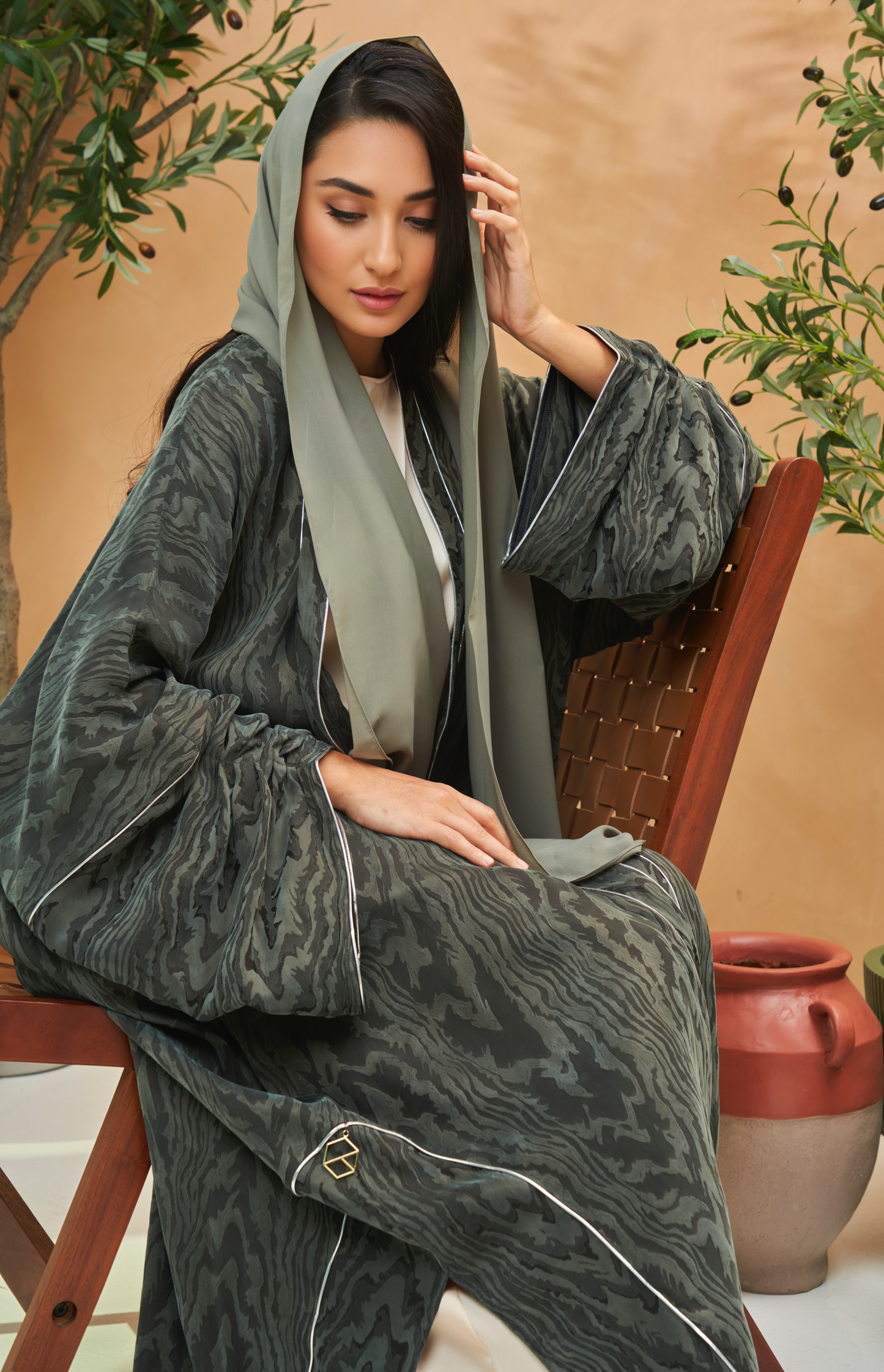 Linen Forest Abaya