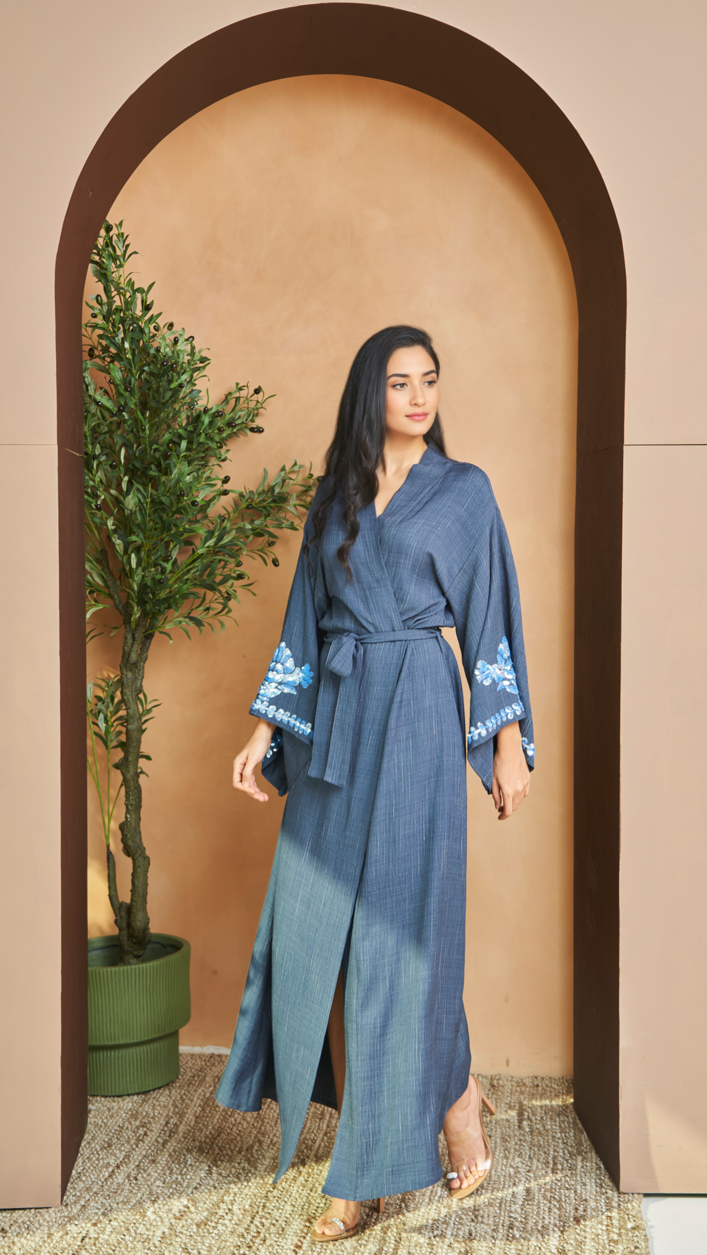 Linen Dress Blue