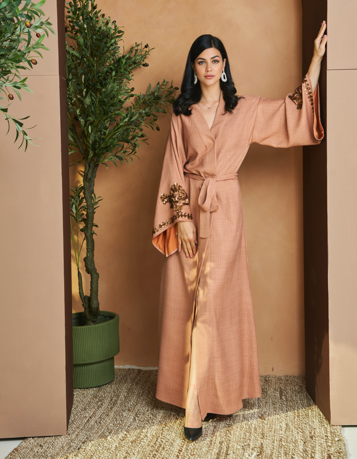 Linen Dress Peach