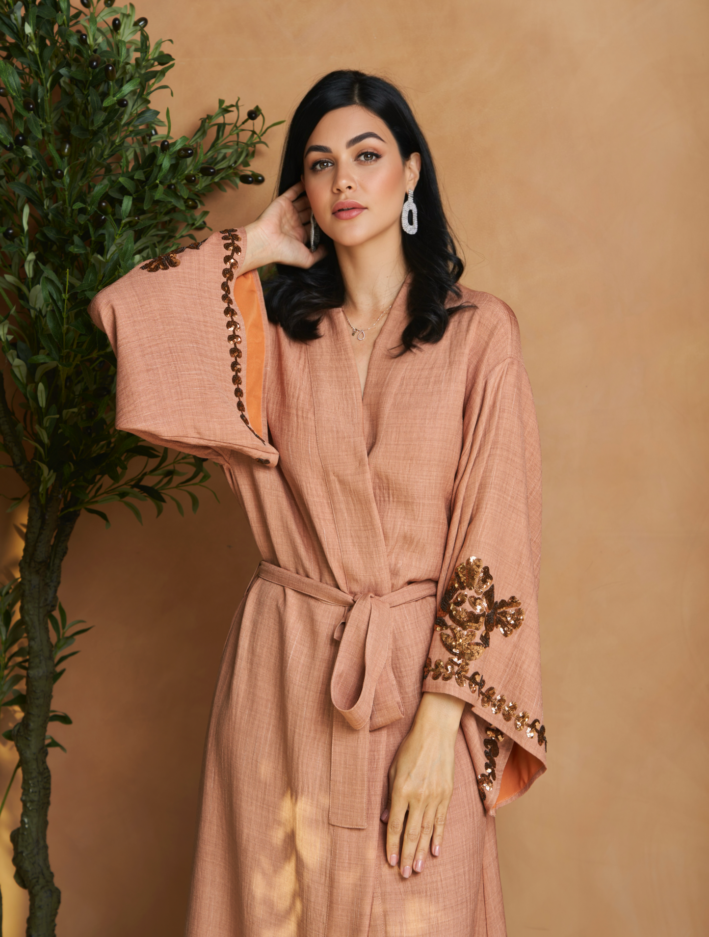 Linen Dress Peach