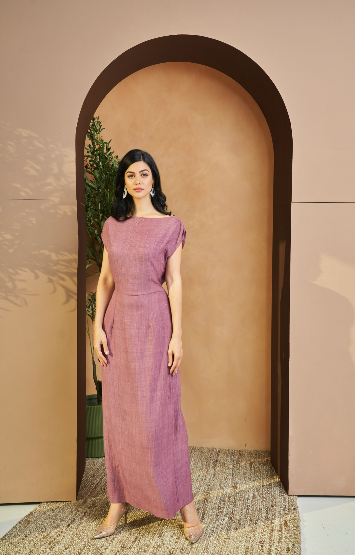 Purple Linen Dress