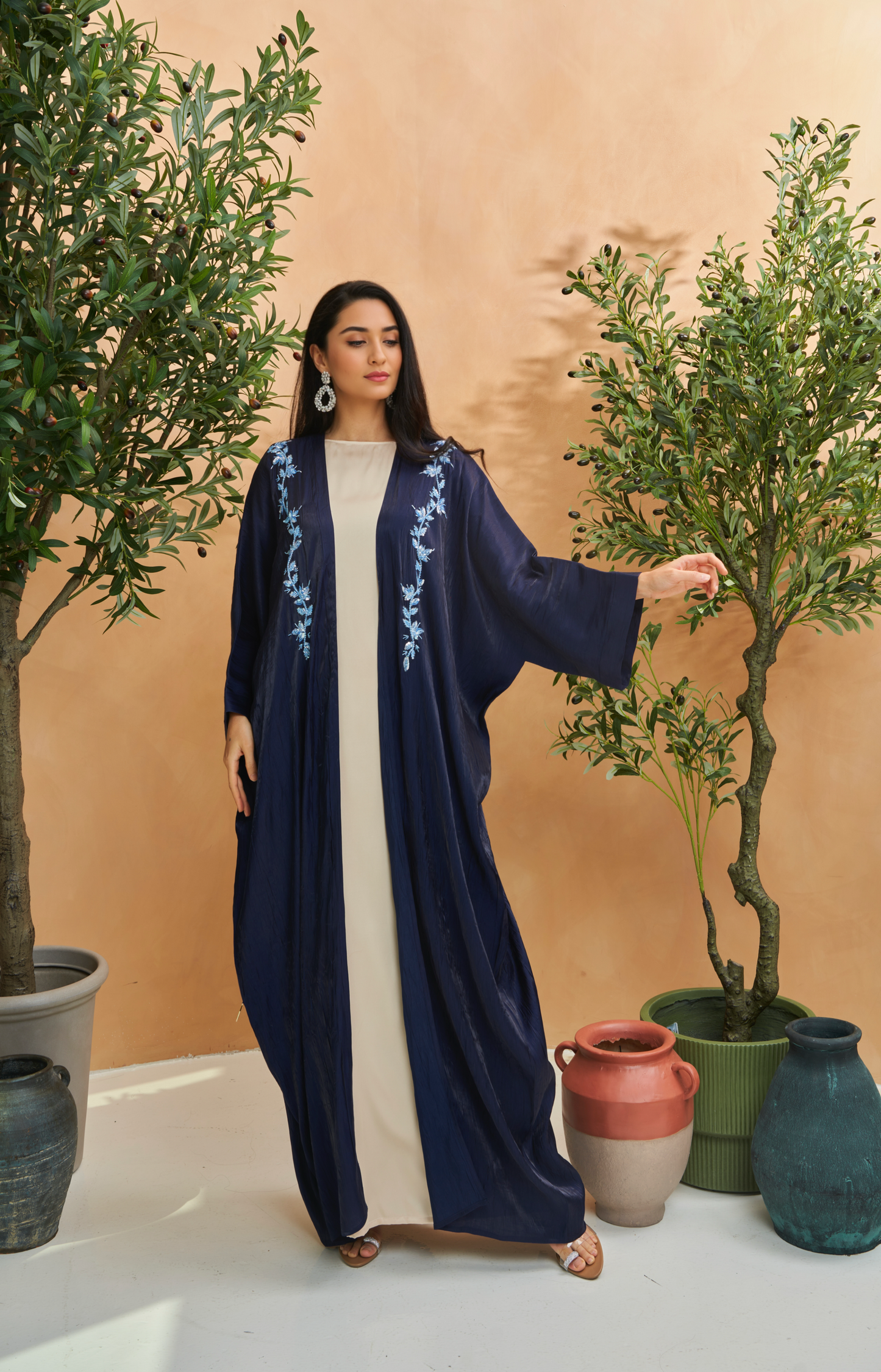 Metalic Navy Abaya