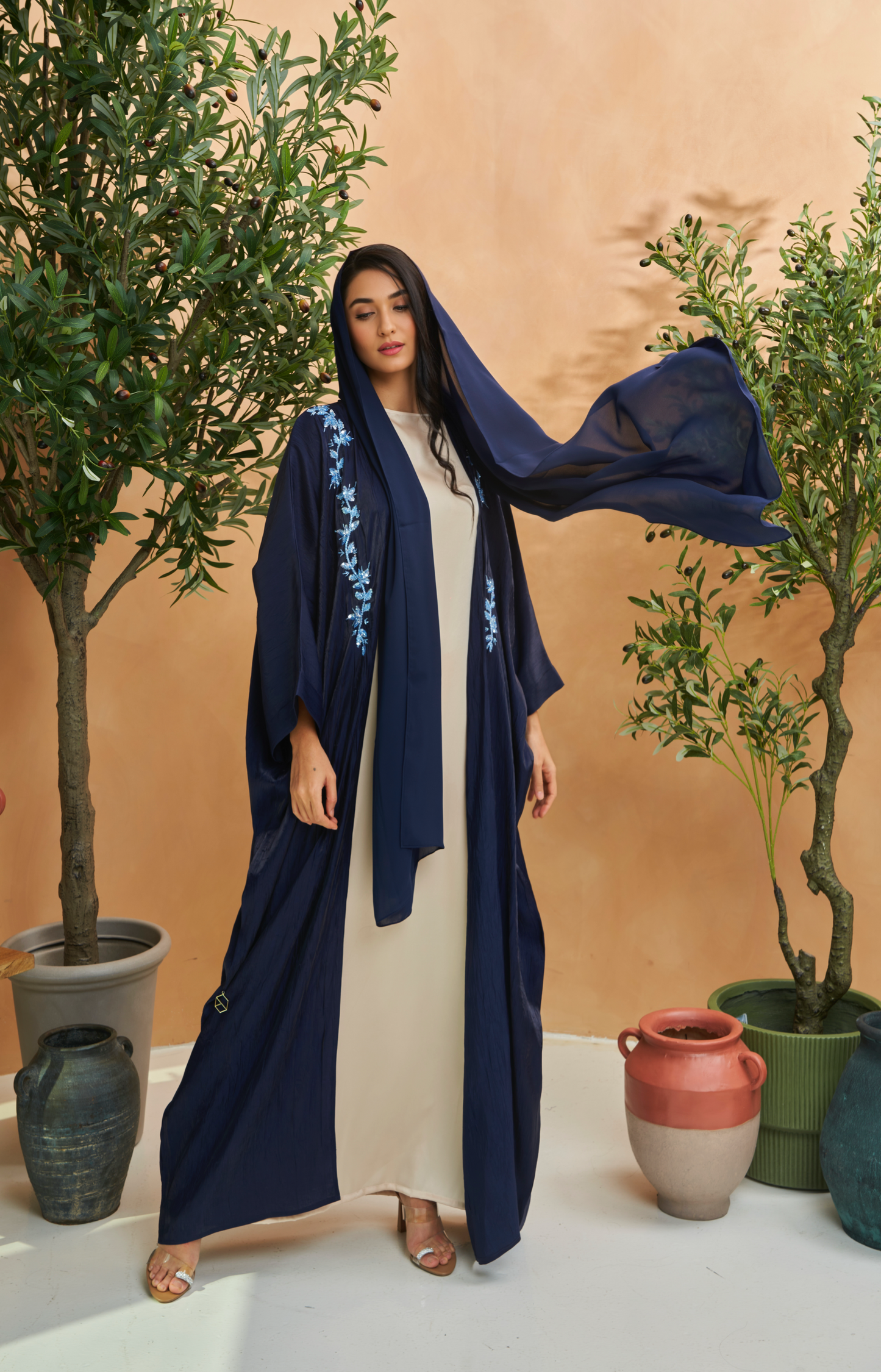 Metalic Navy Abaya