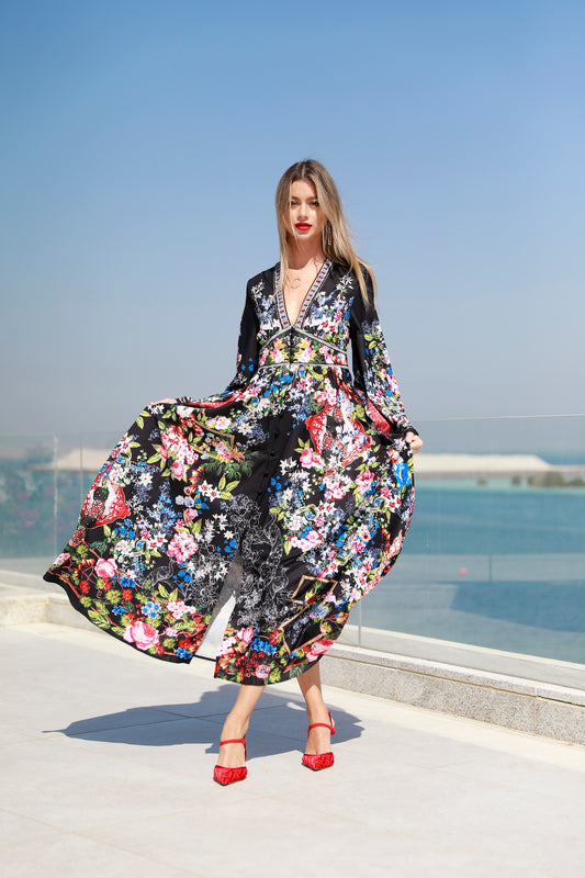 Black Floral Dress