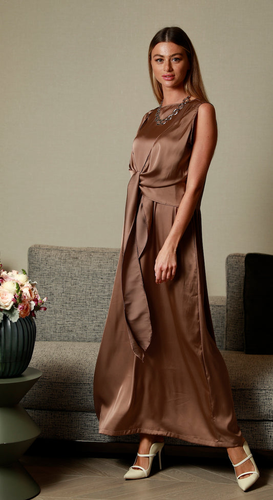 Light Brown Silk Dress