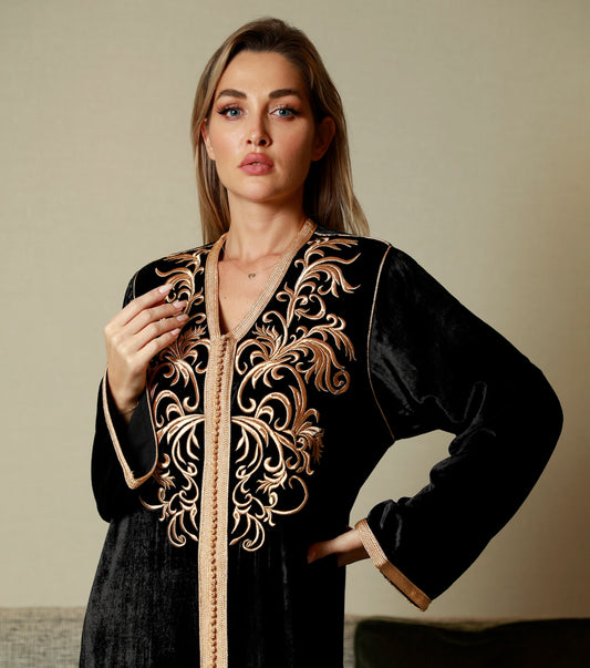 Black Velvet Kaftan